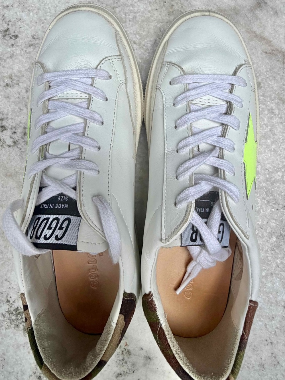 Golden Goose May Women's Leather Sneakers, Size 37 Resort Luxe Casual - Picture 5 of 14